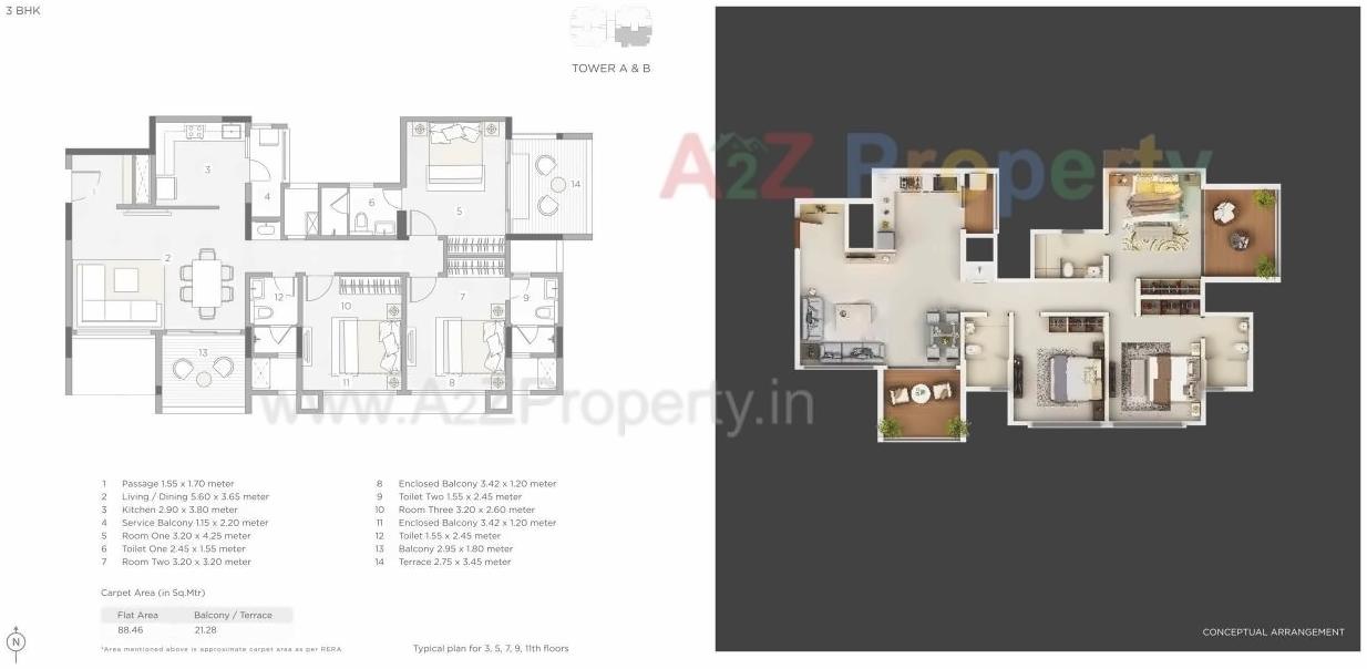 Layout of real estate project Apostrophe Next located at Wakad, Pune, Maharashtra
