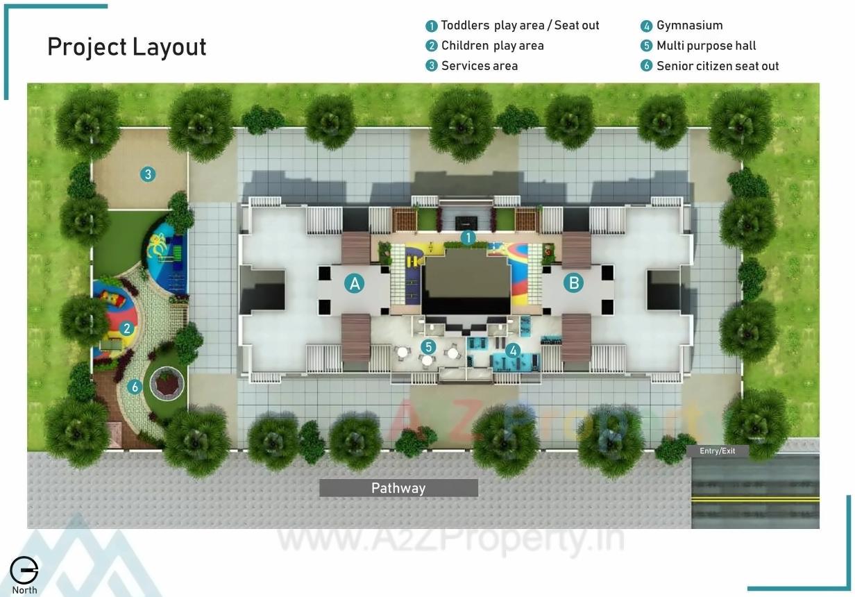Layout of real estate project Aqua Millennium located at Pimpri-chinchawad-m-corp, Pune, Maharashtra