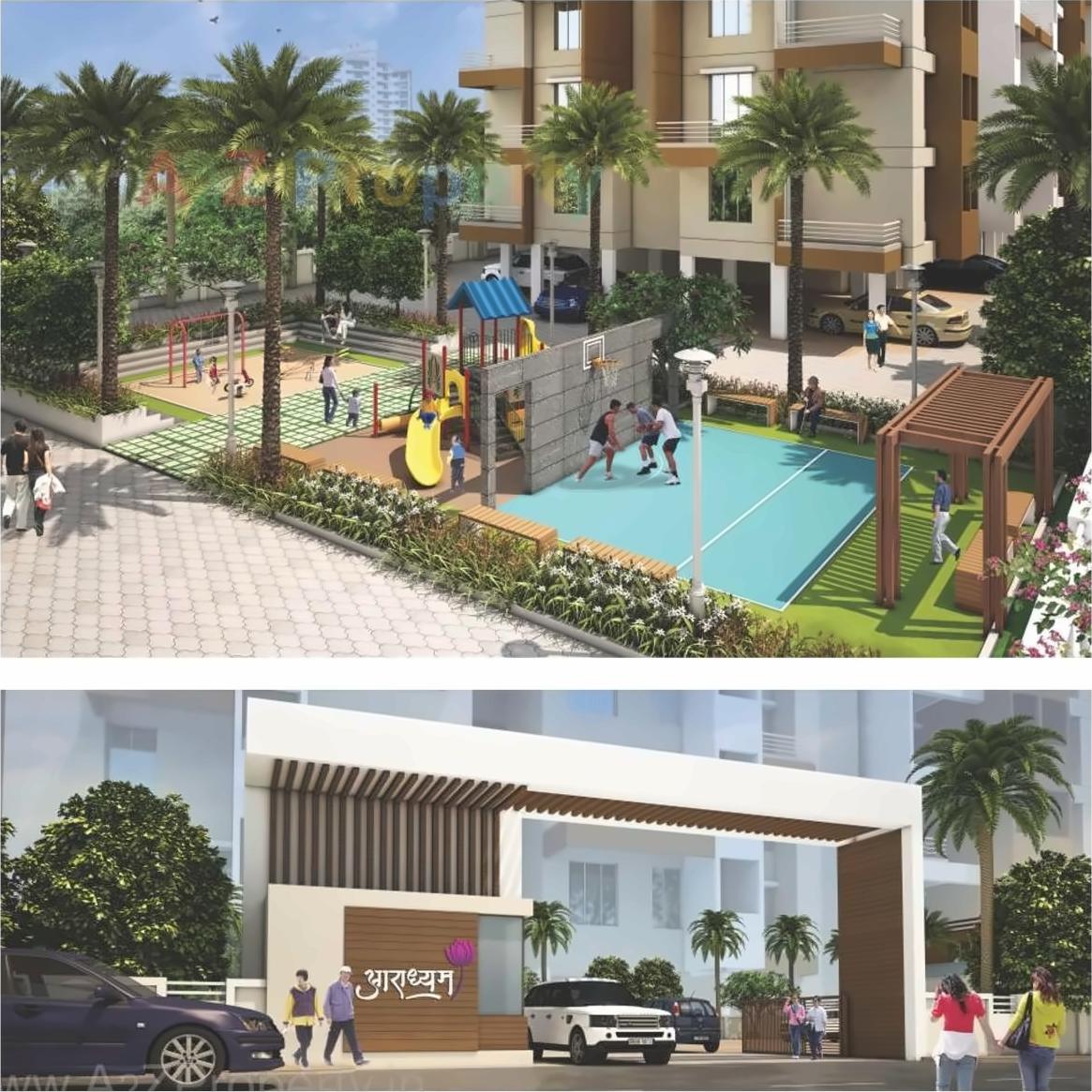 3D Elevation of real estate project Aradhyam located at Pimpri-chinchawad-m-corp, Pune, Maharashtra