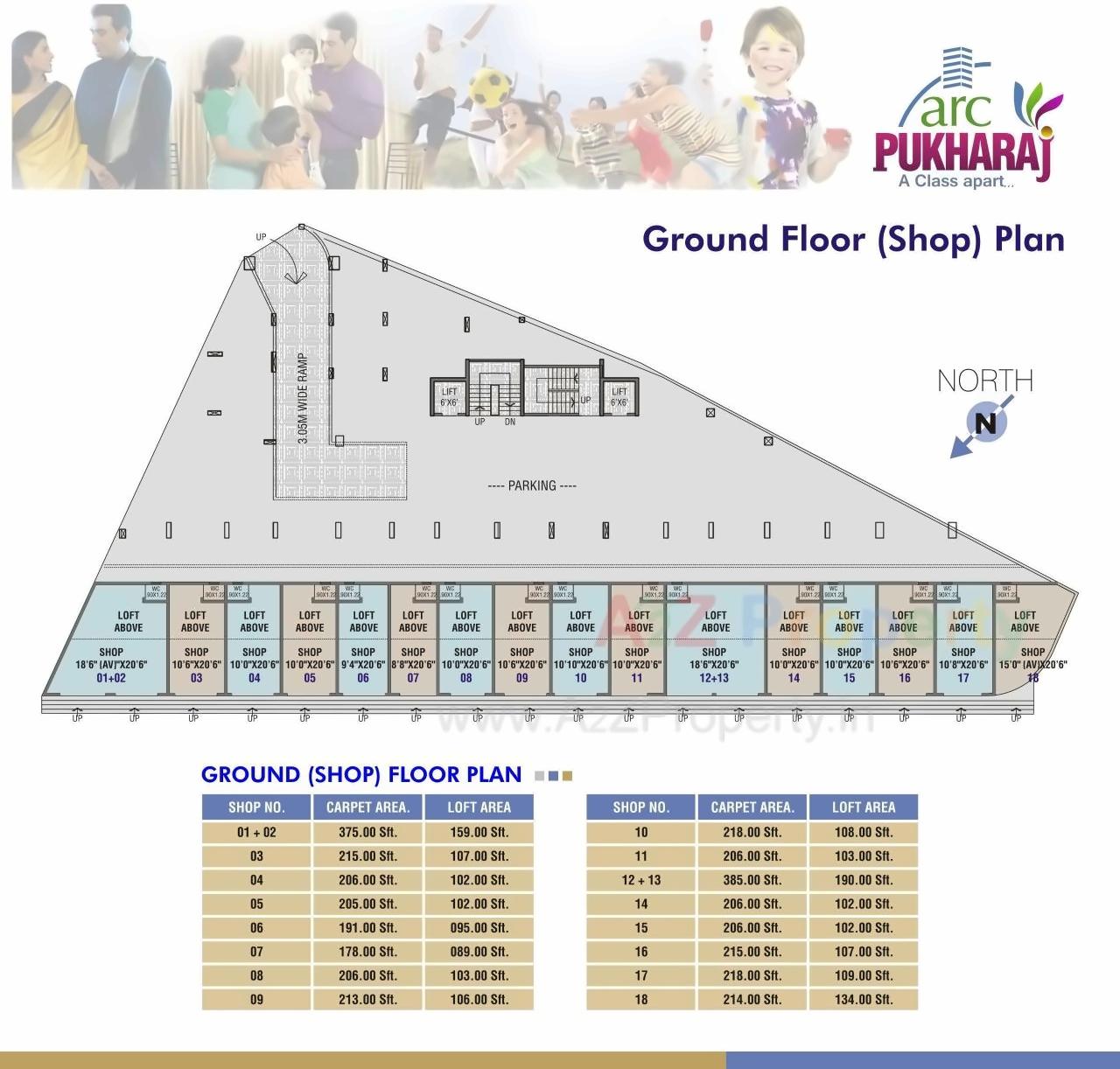 Layout of real estate project Arc Pukhraj located at Mundhawa, Pune, Maharashtra