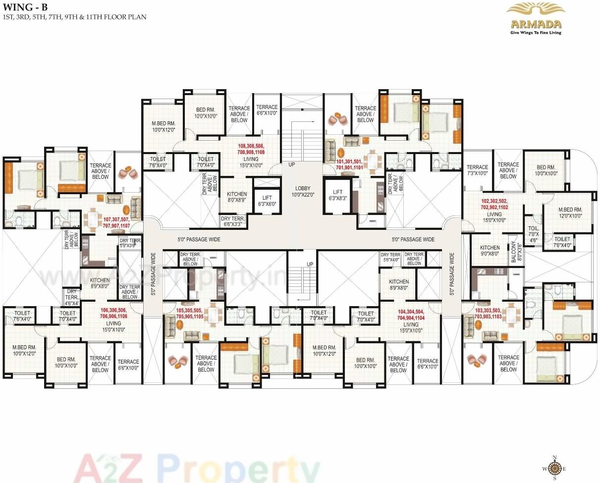 Layout of real estate project Armada located at Wakad, Pune, Maharashtra
