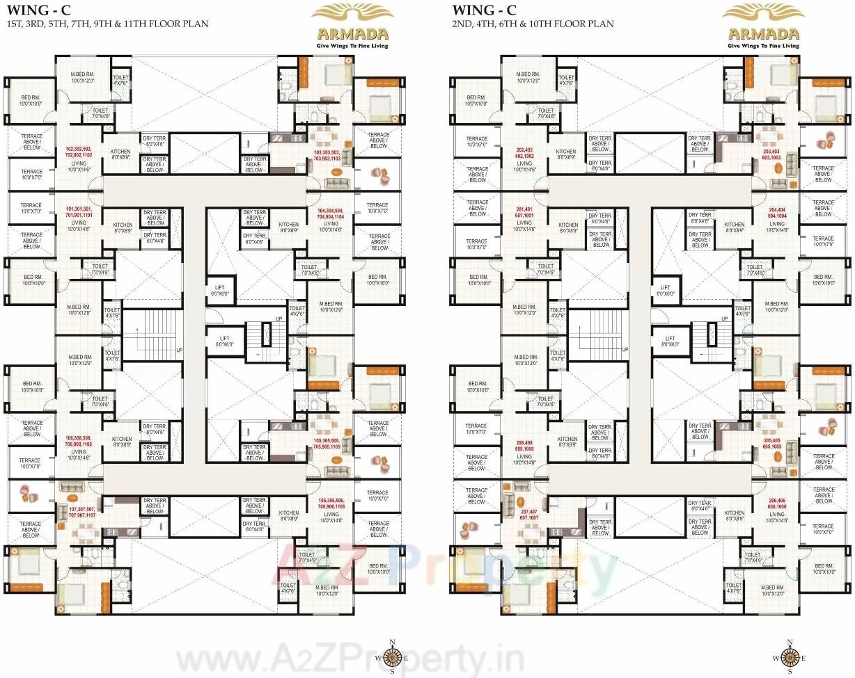 Layout of real estate project Armada located at Wakad, Pune, Maharashtra