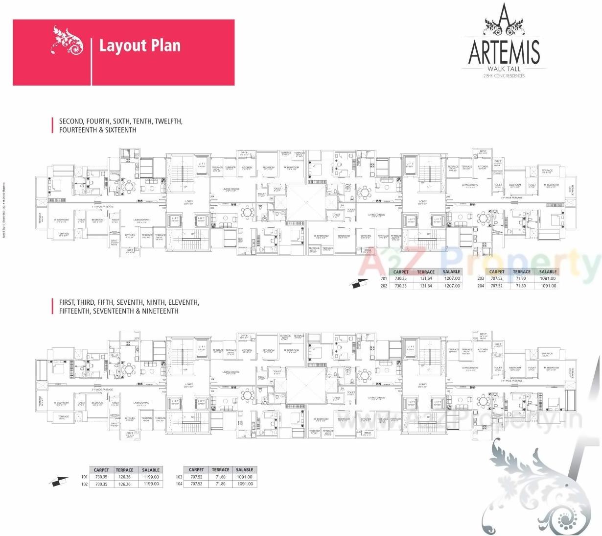 Layout of real estate project Artemis located at Wadgaon-bk, Pune, Maharashtra