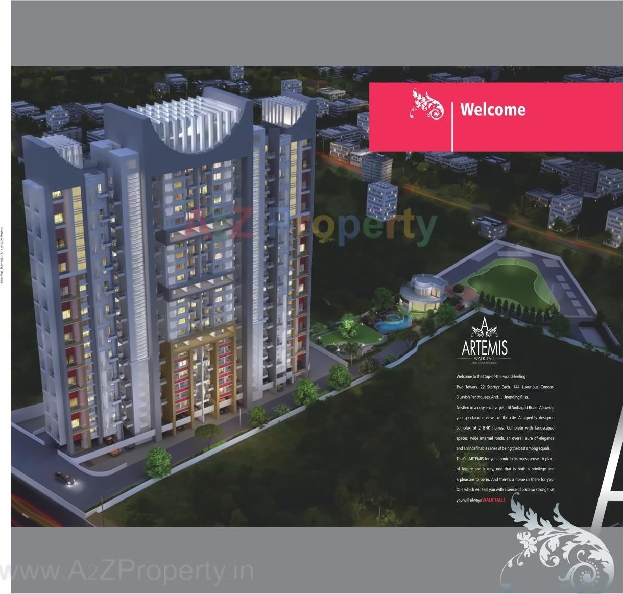 3D Elevation of real estate project Artemis located at Wadgaon-bk, Pune, Maharashtra