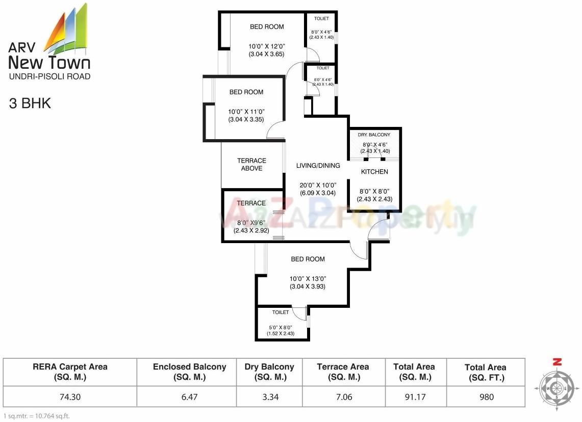 Layout of real estate project Arv Newtown located at Pisoli, Pune, Maharashtra