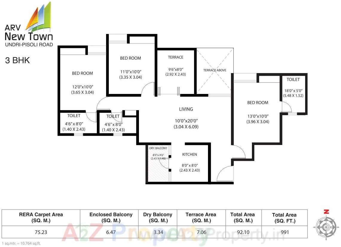 Layout of real estate project Arv Newtown located at Pisoli, Pune, Maharashtra