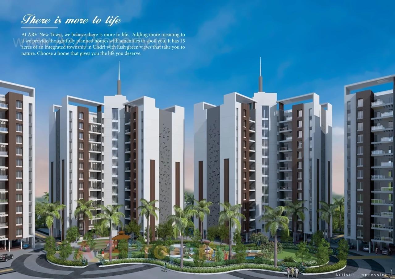 3D Elevation of real estate project Arv Newtown located at Pisoli, Pune, Maharashtra