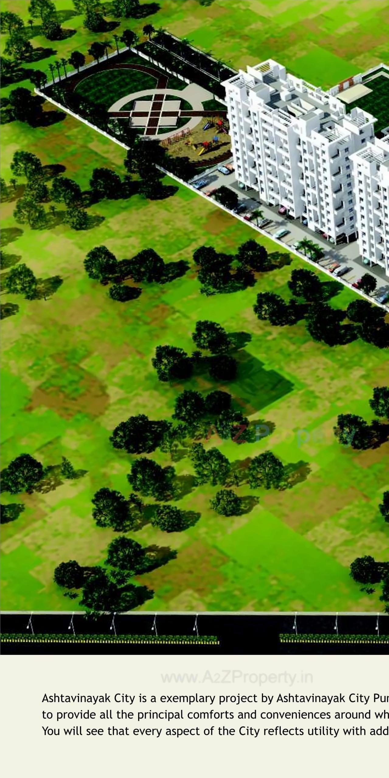 3D Elevation of real estate project Ashtavinayak City located at Fursungi, Pune, Maharashtra