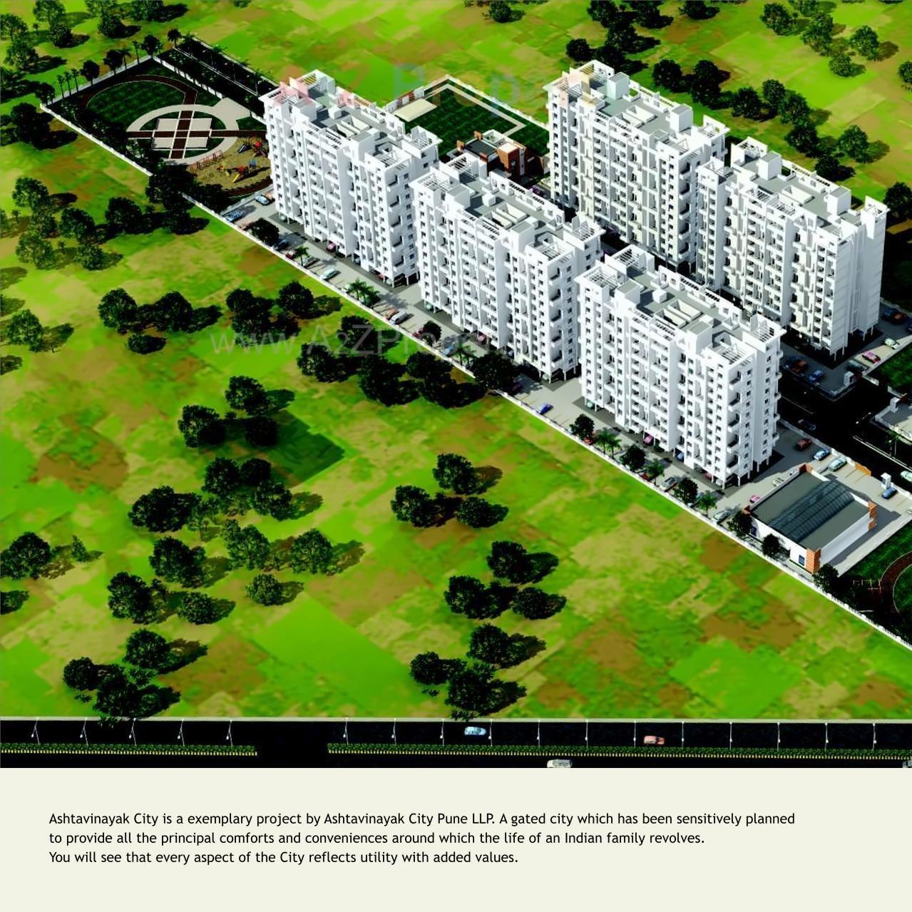 3D Elevation of real estate project Ashtavinayak City located at Fursungi, Pune, Maharashtra