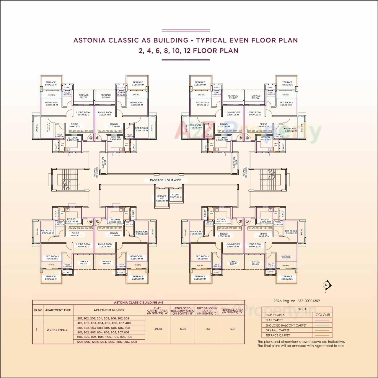 Layout of real estate project Astonia Classic located at Undri, Pune, Maharashtra