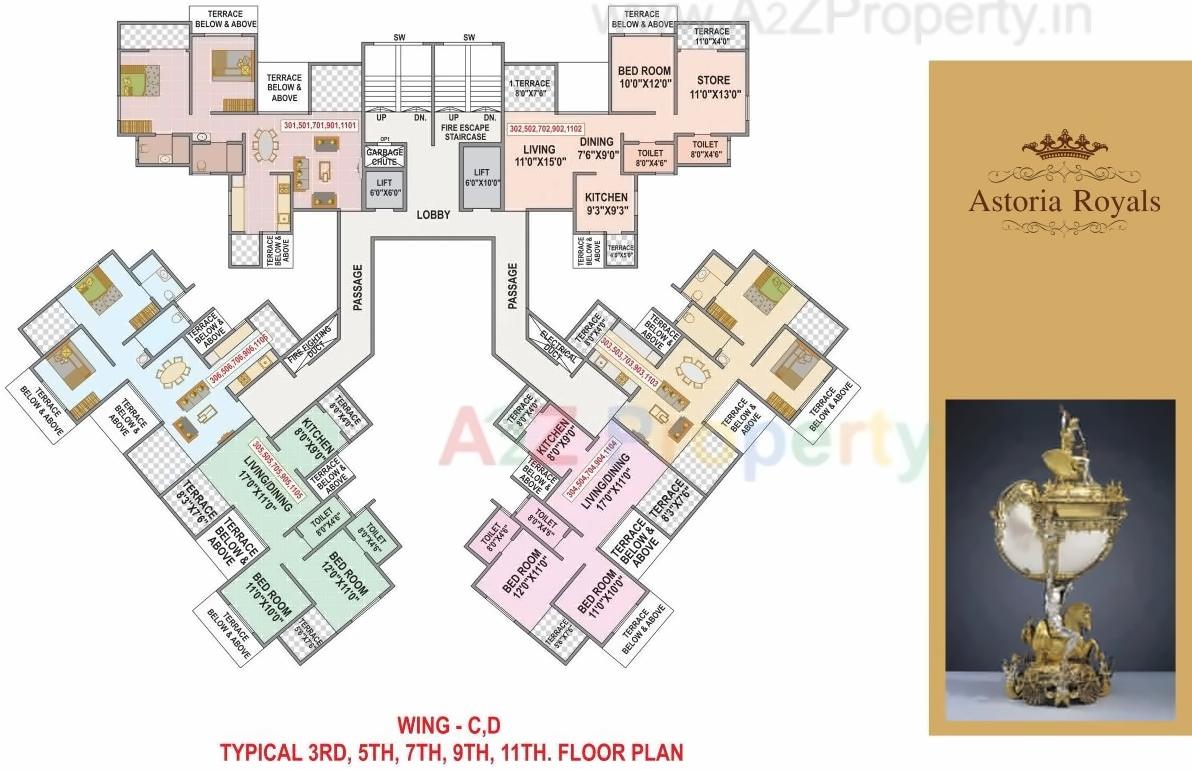Layout of real estate project Astoria Royals located at Pimpri-chinchawad-m-corp, Pune, Maharashtra