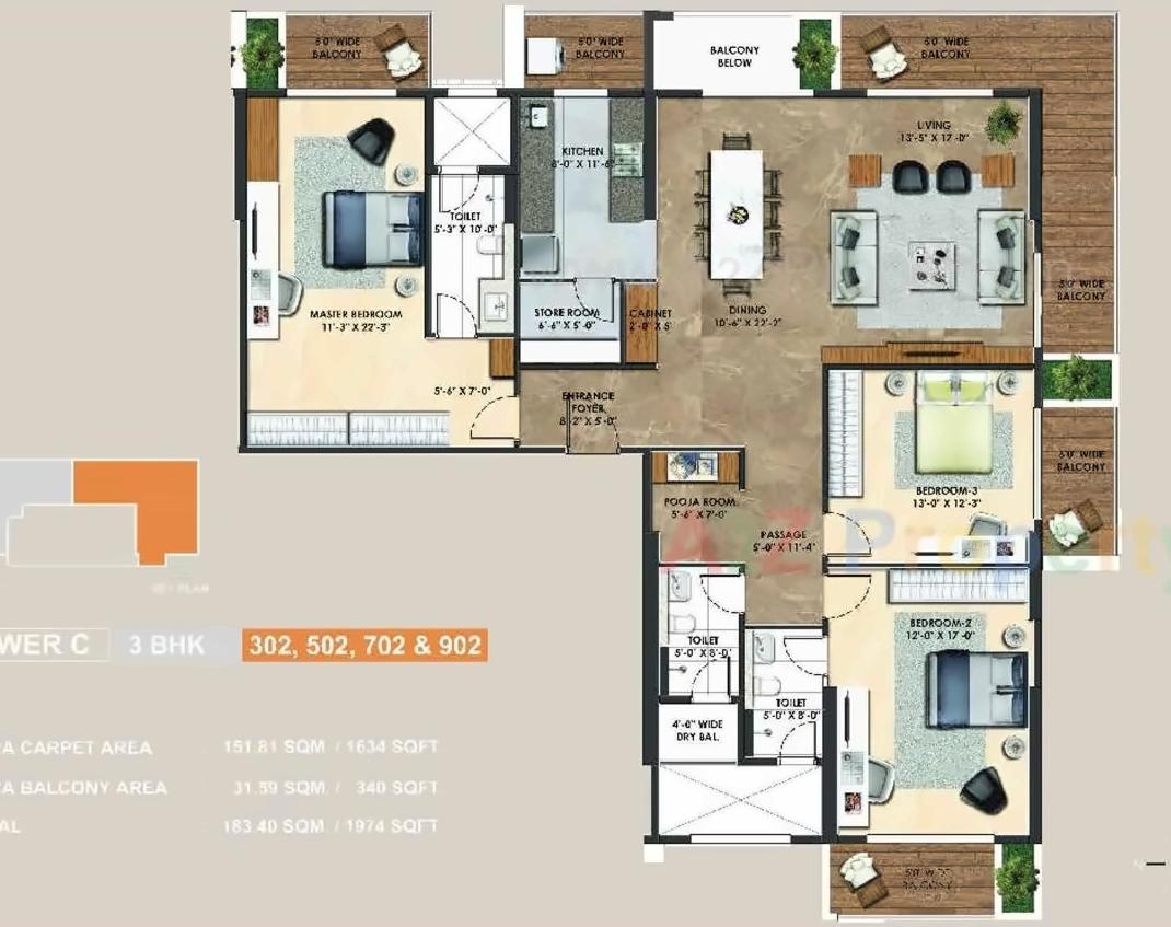 Layout of real estate project Atelier Greens located at Keshavnagarmundwa, Pune, Maharashtra