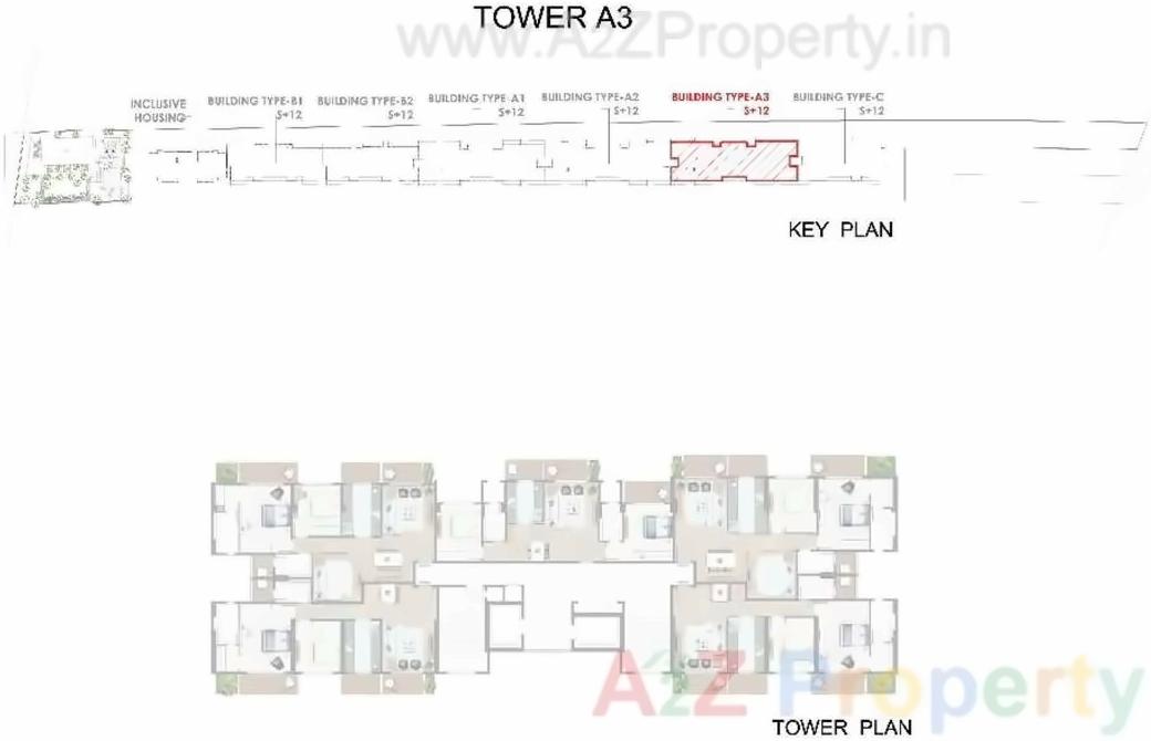 Layout of real estate project Atelier Greens located at Keshavnagarmundwa, Pune, Maharashtra