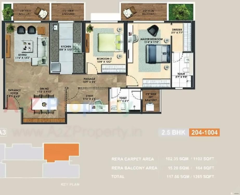 Layout of real estate project Atelier Greens located at Keshavnagarmundwa, Pune, Maharashtra