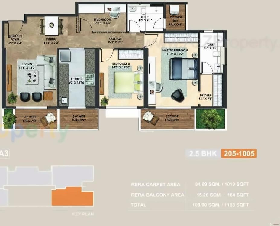 Layout of real estate project Atelier Greens located at Keshavnagarmundwa, Pune, Maharashtra