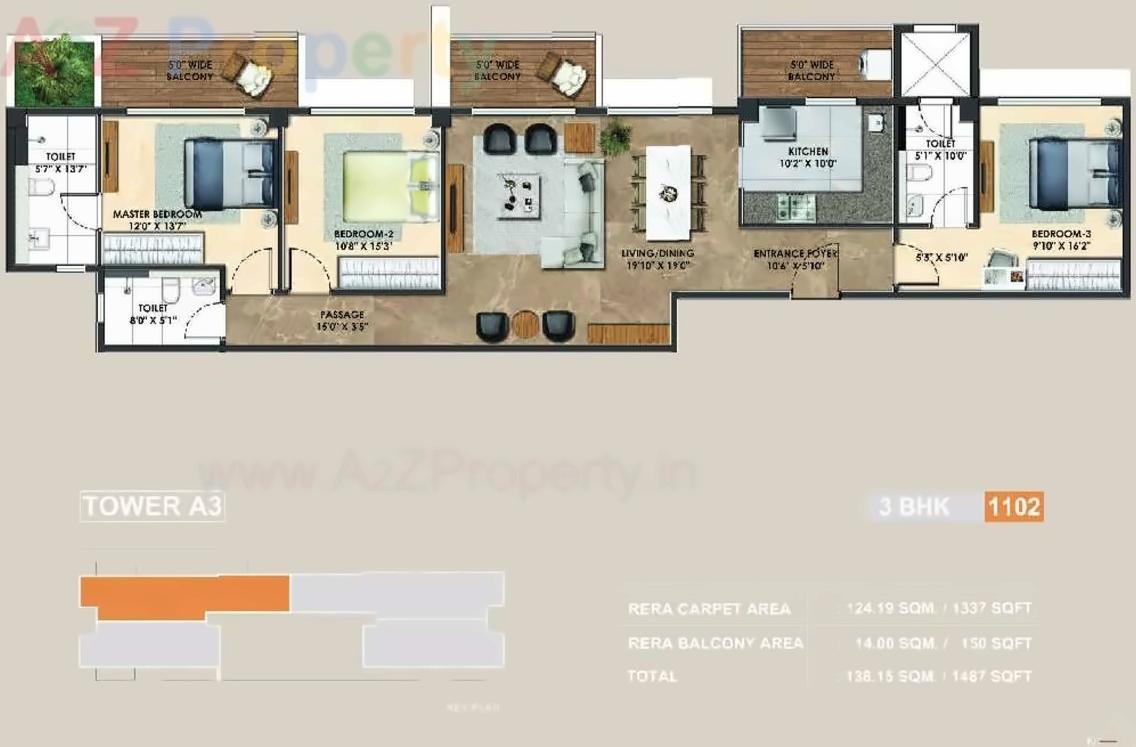 Layout of real estate project Atelier Greens located at Keshavnagarmundwa, Pune, Maharashtra
