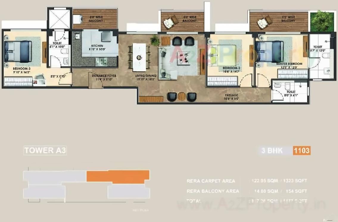 Layout of real estate project Atelier Greens located at Keshavnagarmundwa, Pune, Maharashtra