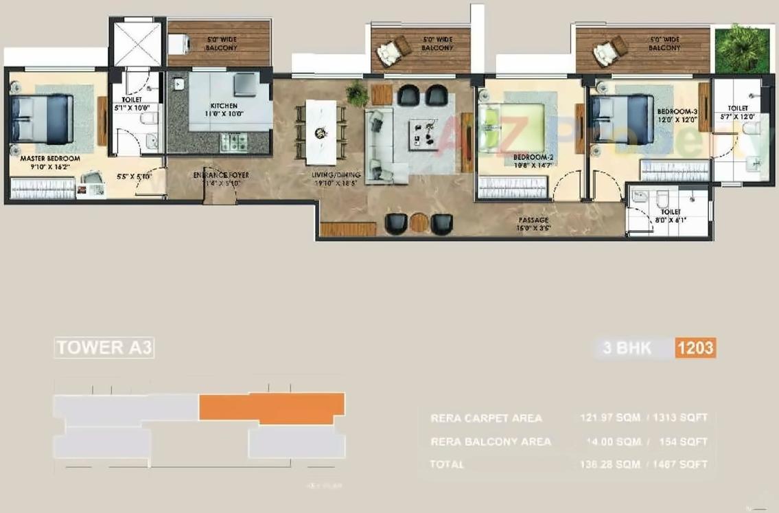 Layout of real estate project Atelier Greens located at Keshavnagarmundwa, Pune, Maharashtra
