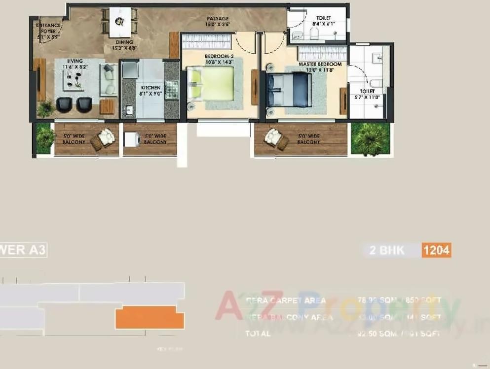 Layout of real estate project Atelier Greens located at Keshavnagarmundwa, Pune, Maharashtra