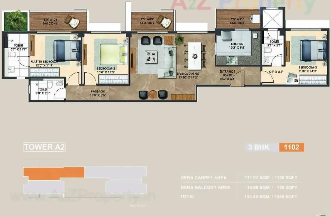 Layout of real estate project Atelier Greens located at Keshavnagarmundwa, Pune, Maharashtra