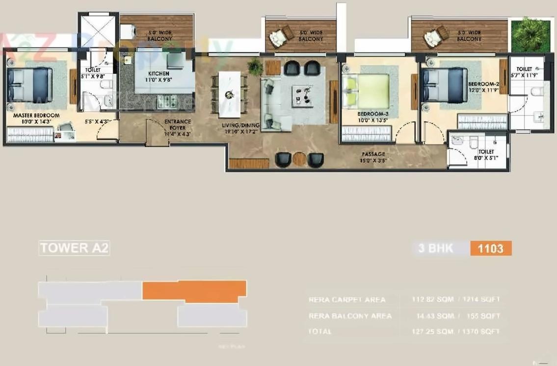 Layout of real estate project Atelier Greens located at Keshavnagarmundwa, Pune, Maharashtra