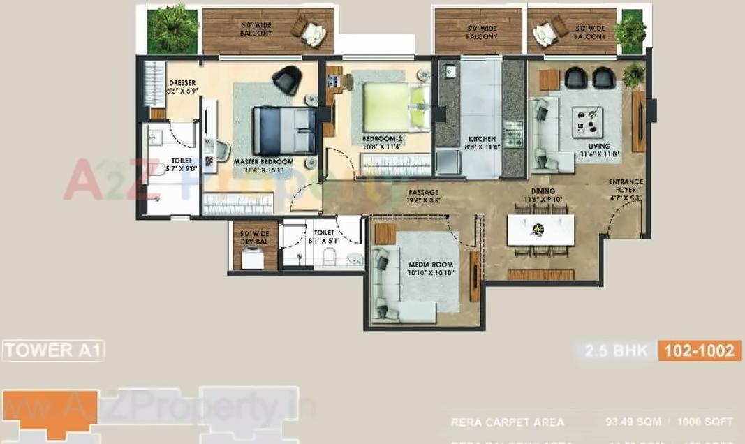 Layout of real estate project Atelier Greens located at Keshavnagarmundwa, Pune, Maharashtra
