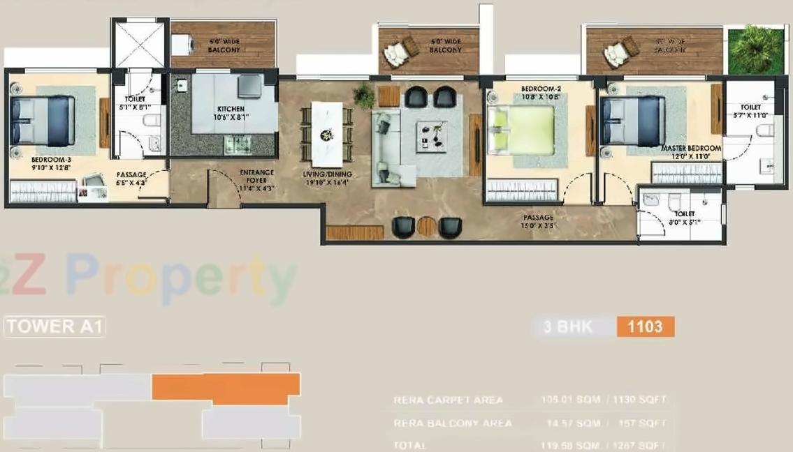 Layout of real estate project Atelier Greens located at Keshavnagarmundwa, Pune, Maharashtra