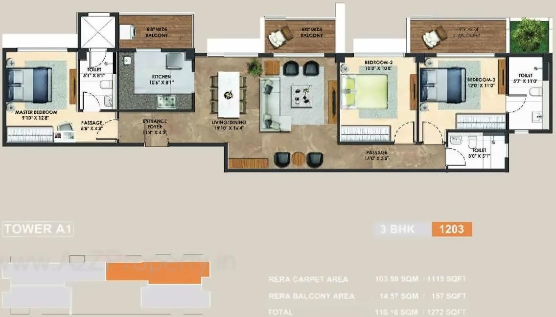 Layout of real estate project Atelier Greens located at Keshavnagarmundwa, Pune, Maharashtra