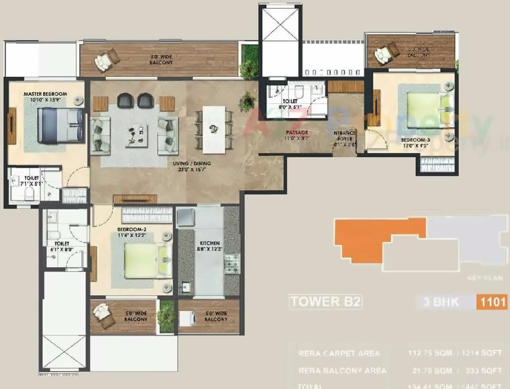 Layout of real estate project Atelier Greens located at Keshavnagarmundwa, Pune, Maharashtra