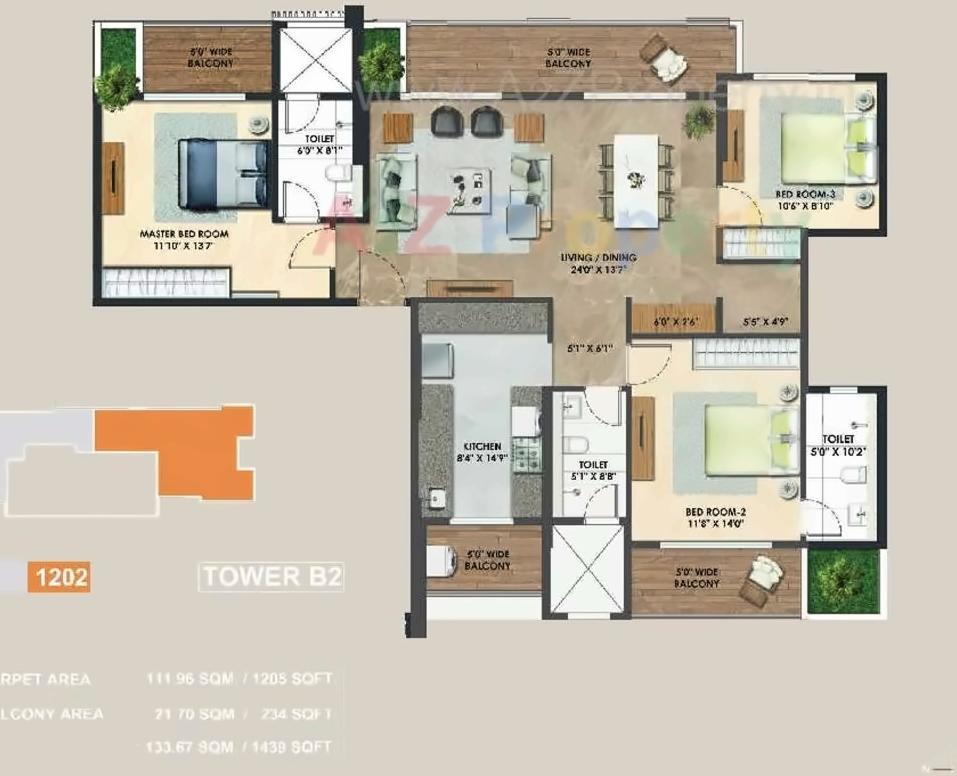 Layout of real estate project Atelier Greens located at Keshavnagarmundwa, Pune, Maharashtra