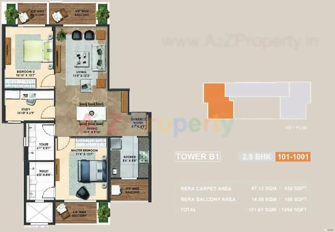 Layout of real estate project Atelier Greens located at Keshavnagarmundwa, Pune, Maharashtra