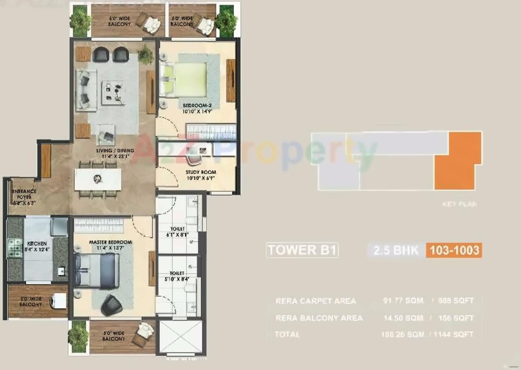 Layout of real estate project Atelier Greens located at Keshavnagarmundwa, Pune, Maharashtra