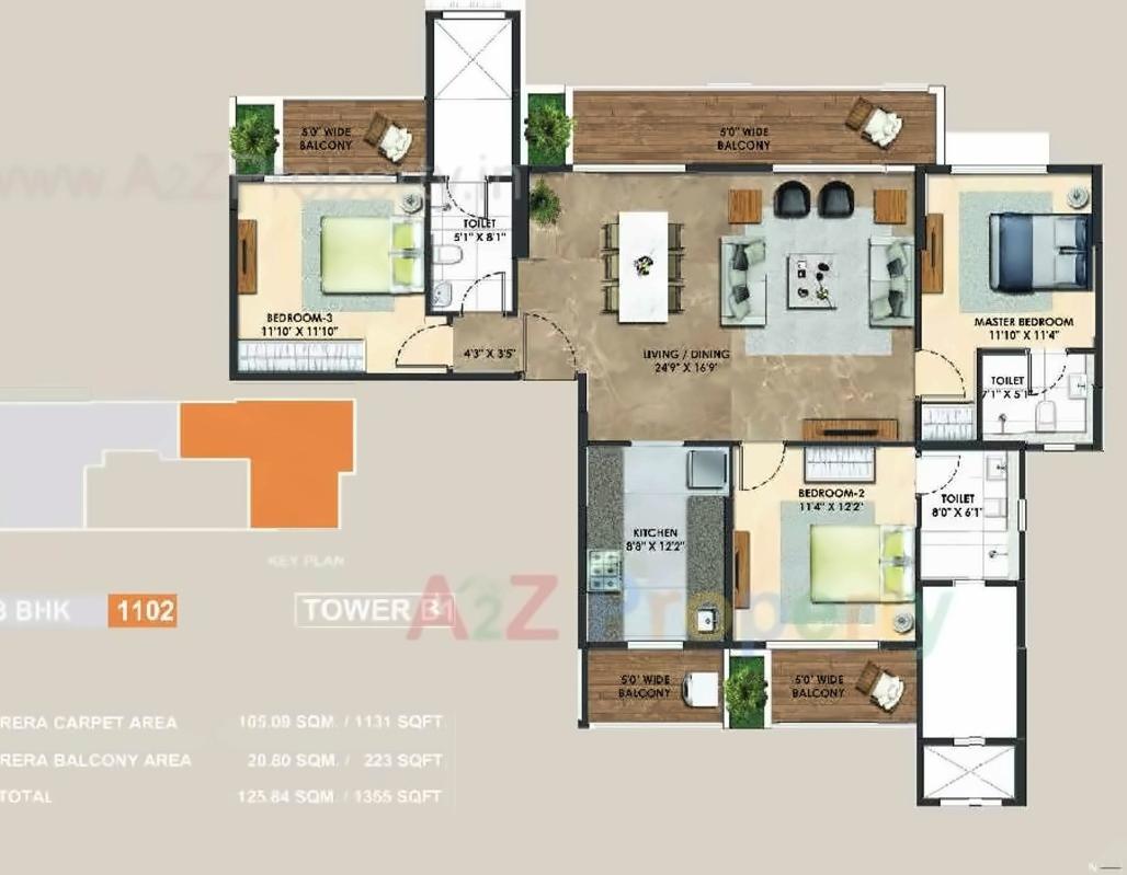 Layout of real estate project Atelier Greens located at Keshavnagarmundwa, Pune, Maharashtra
