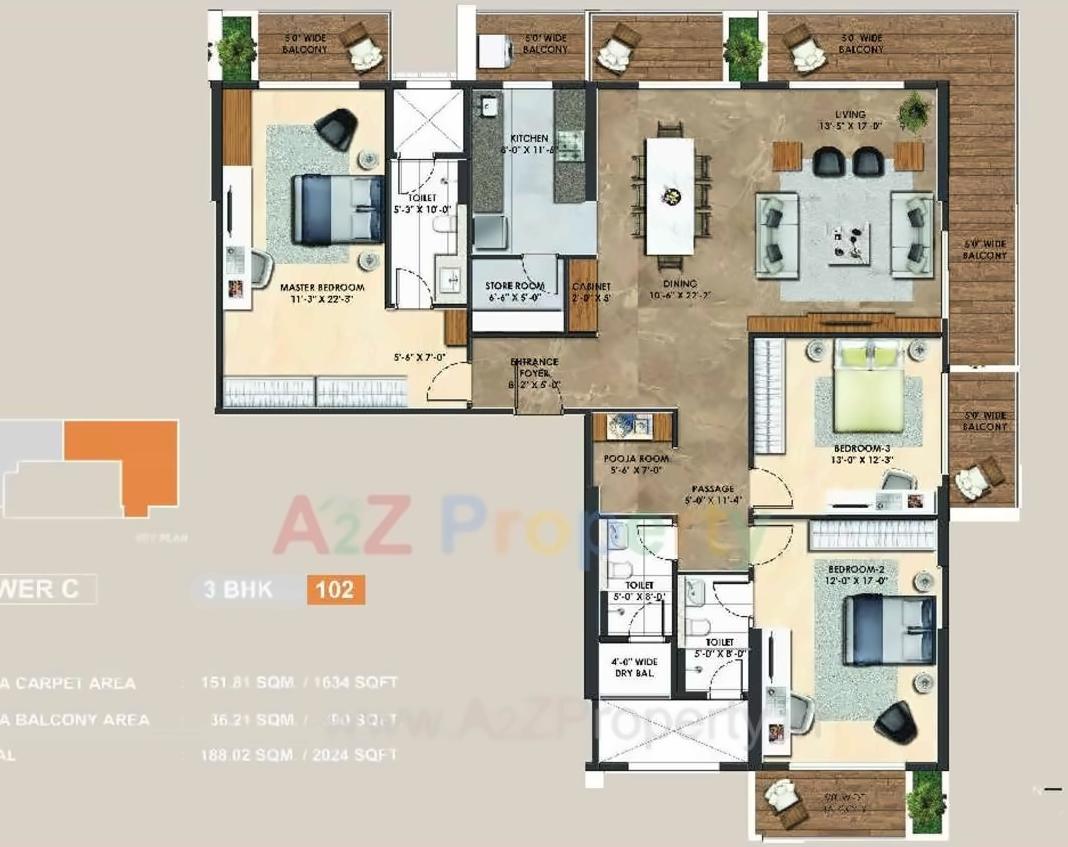 Layout of real estate project Atelier Greens located at Keshavnagarmundwa, Pune, Maharashtra