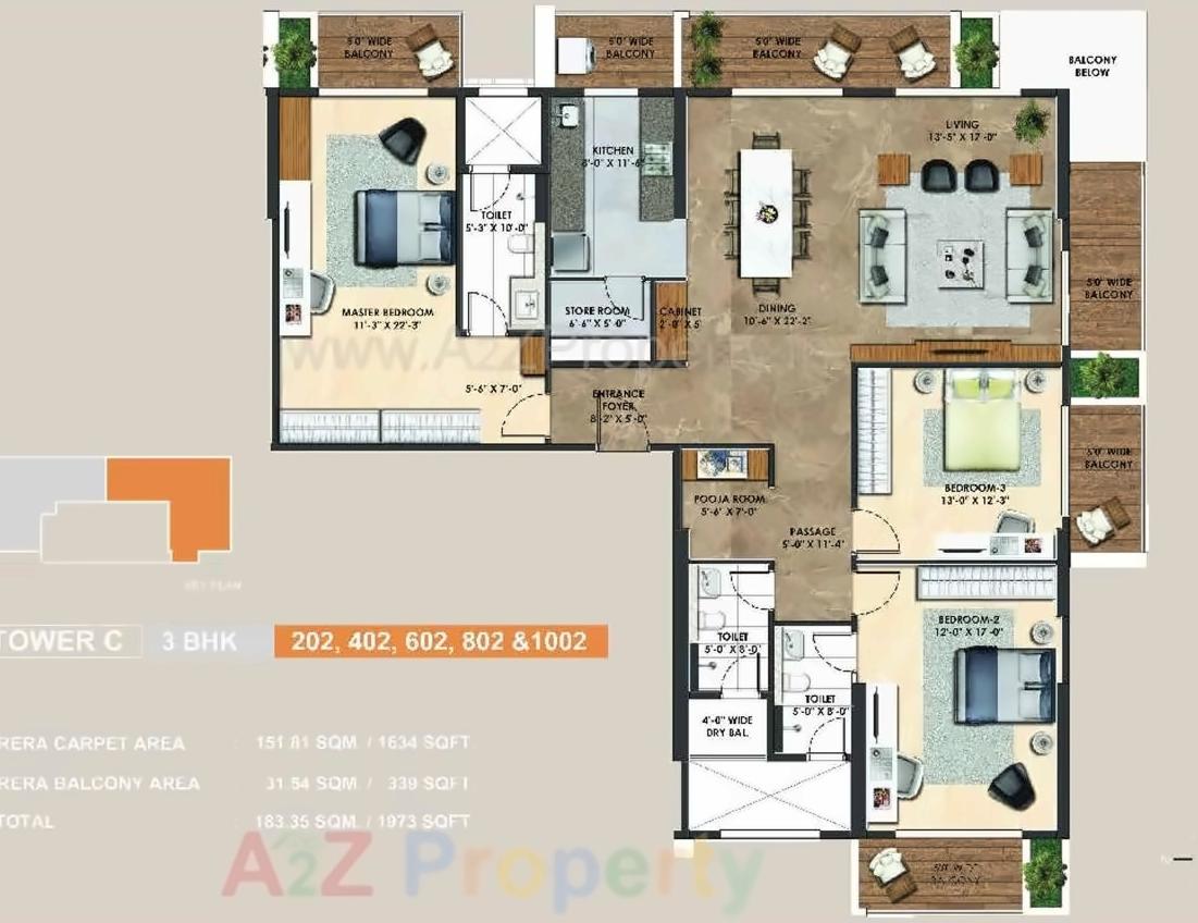 Layout of real estate project Atelier Greens located at Keshavnagarmundwa, Pune, Maharashtra