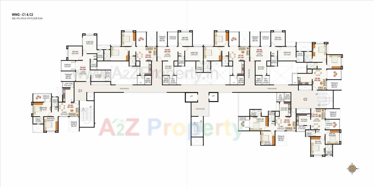 Layout of real estate project Atlanta located at Wakad, Pune, Maharashtra