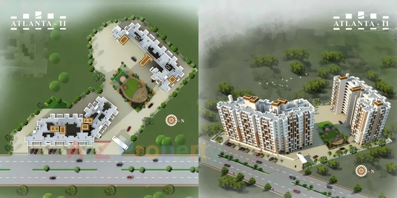 Layout of real estate project Atlanta located at Wakad, Pune, Maharashtra