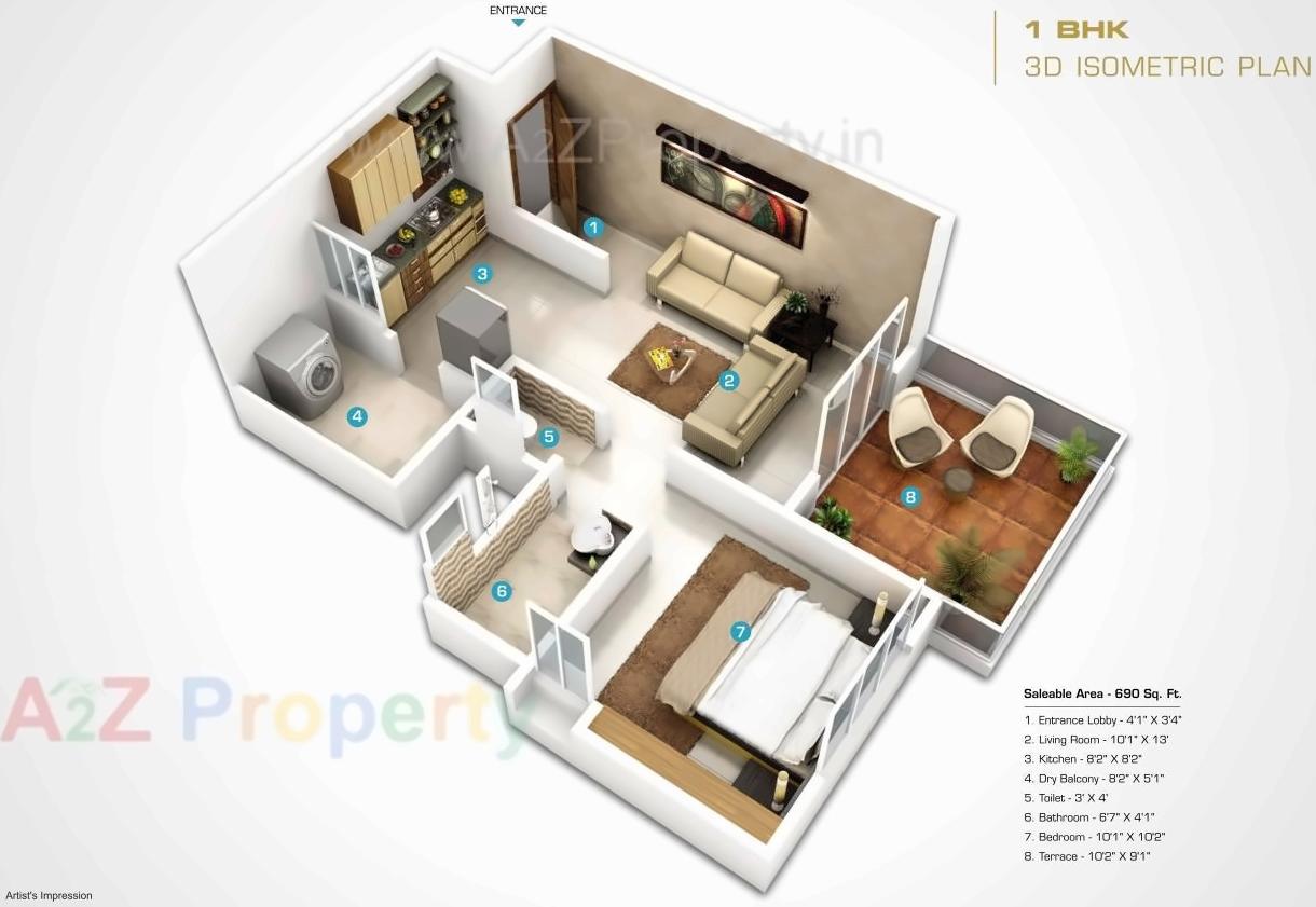 Layout of real estate project Atrium Skyward located at Undri, Pune, Maharashtra