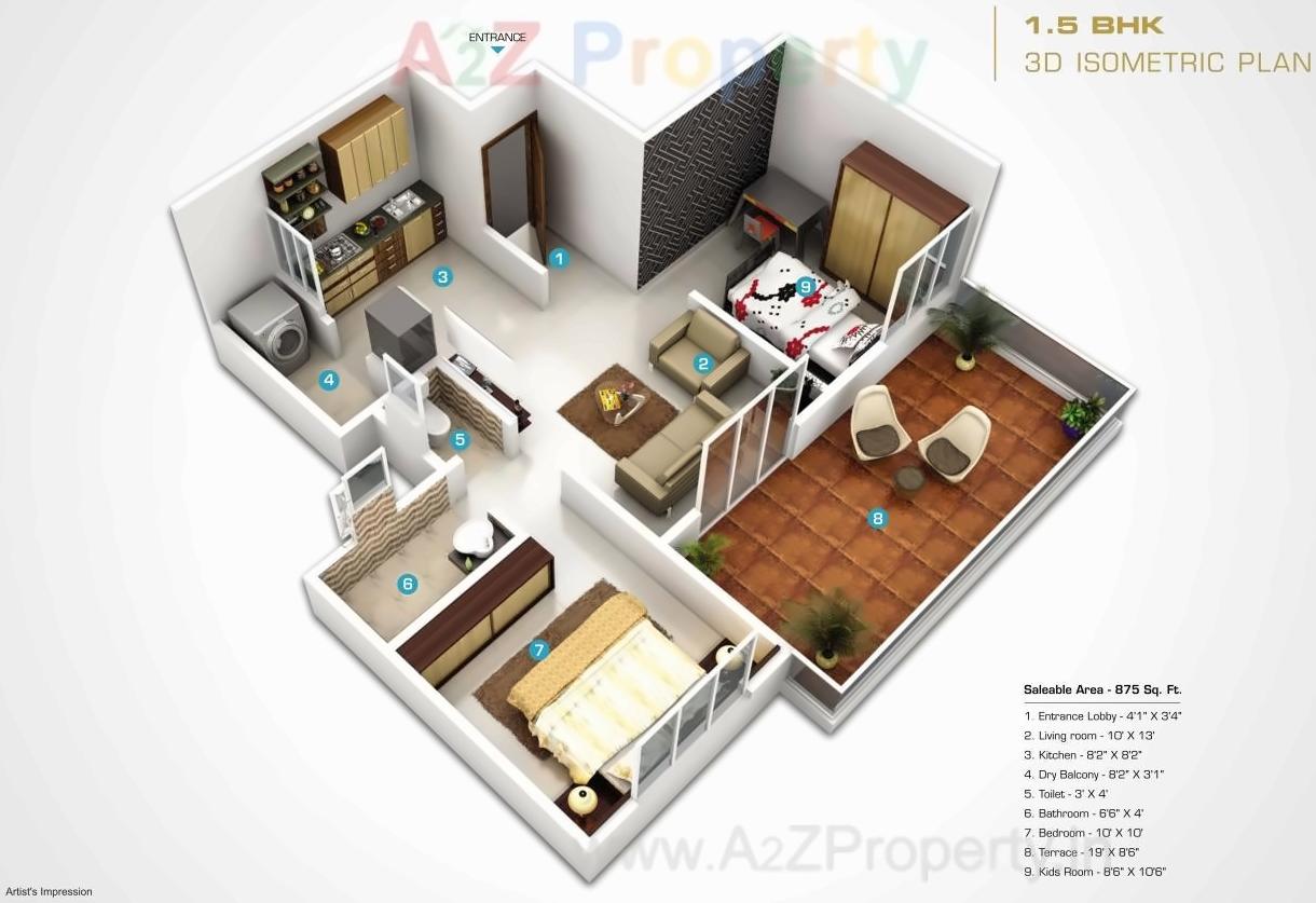 Layout of real estate project Atrium Skyward located at Undri, Pune, Maharashtra