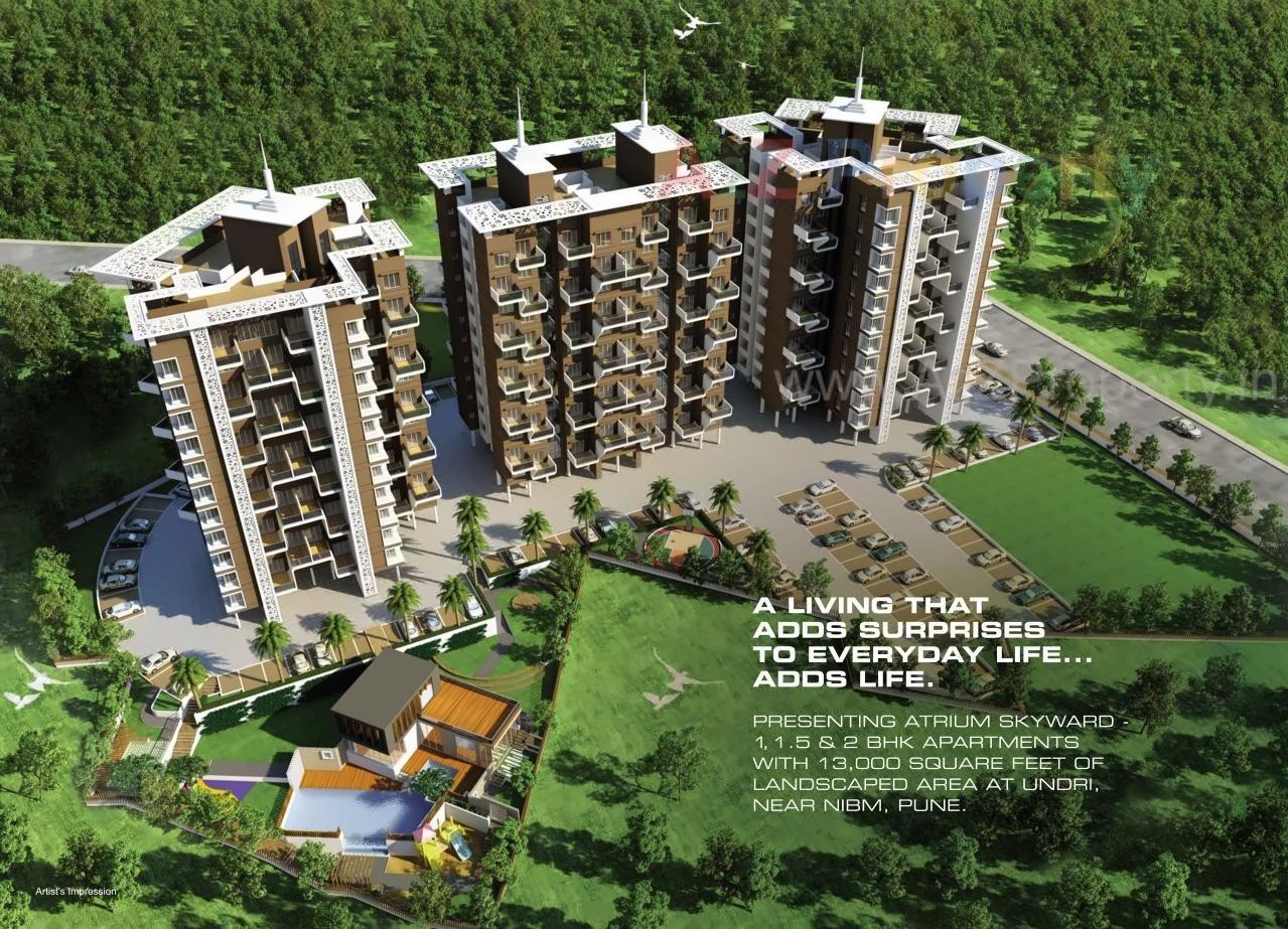 3D Elevation of real estate project Atrium Skyward located at Undri, Pune, Maharashtra
