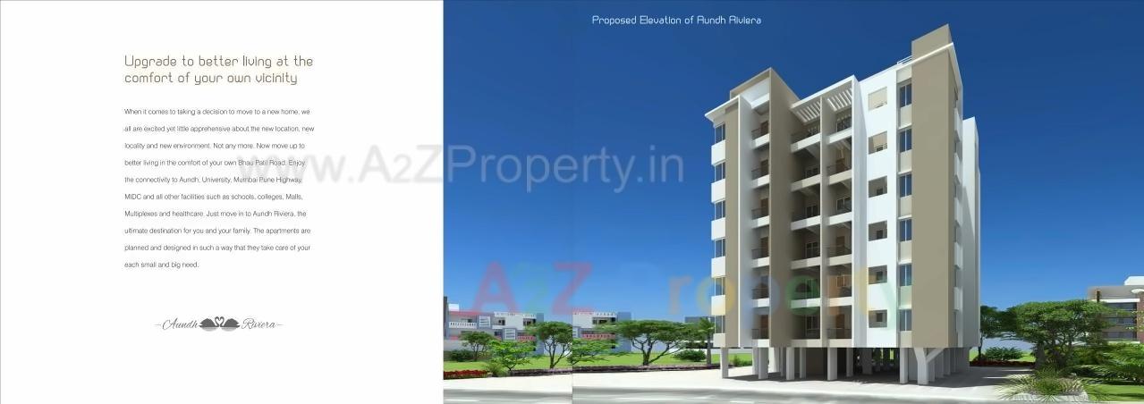 3D Elevation of real estate project Aundh Riviera located at Bopodi, Pune, Maharashtra