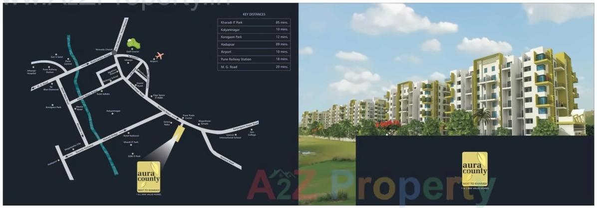  of real estate project Aura County A,b located at Wagholi, Pune, Maharashtra