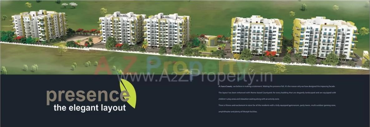 3D Elevation of real estate project Aura County A,b located at Wagholi, Pune, Maharashtra