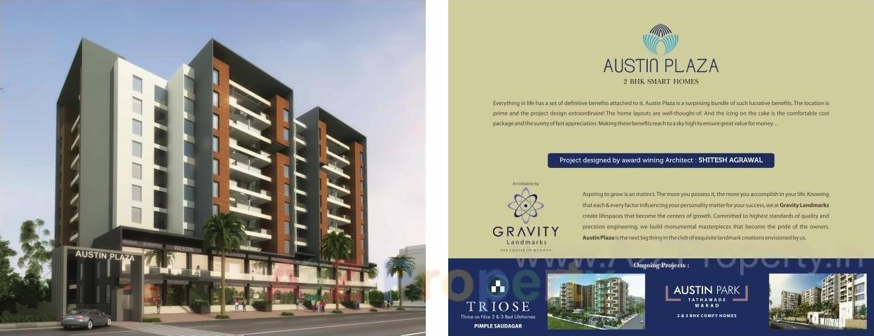 3D Elevation of real estate project Austin Plaza located at Wakad, Pune, Maharashtra