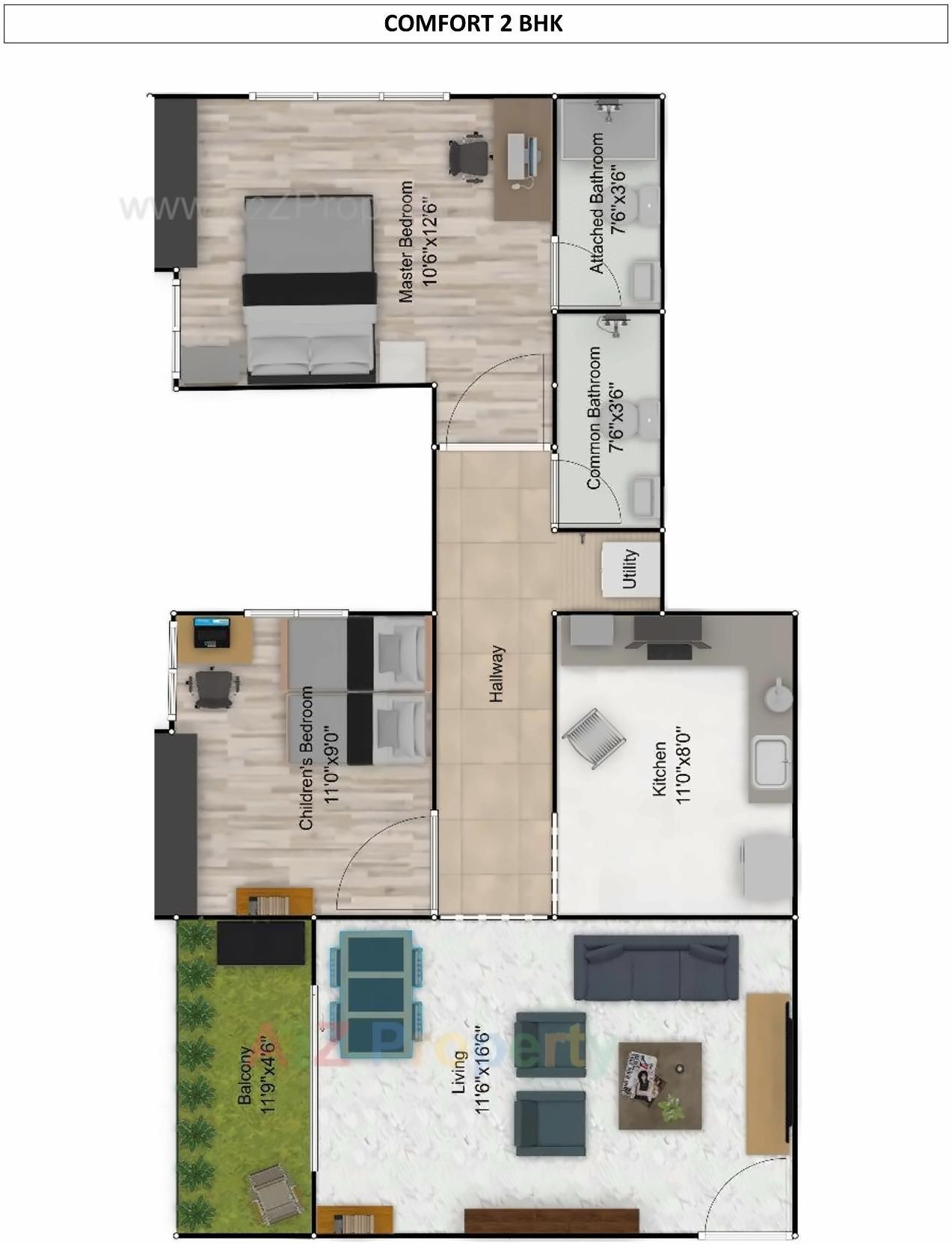 Layout of real estate project Avnish Regency located at Wadgaon-bk, Pune, Maharashtra