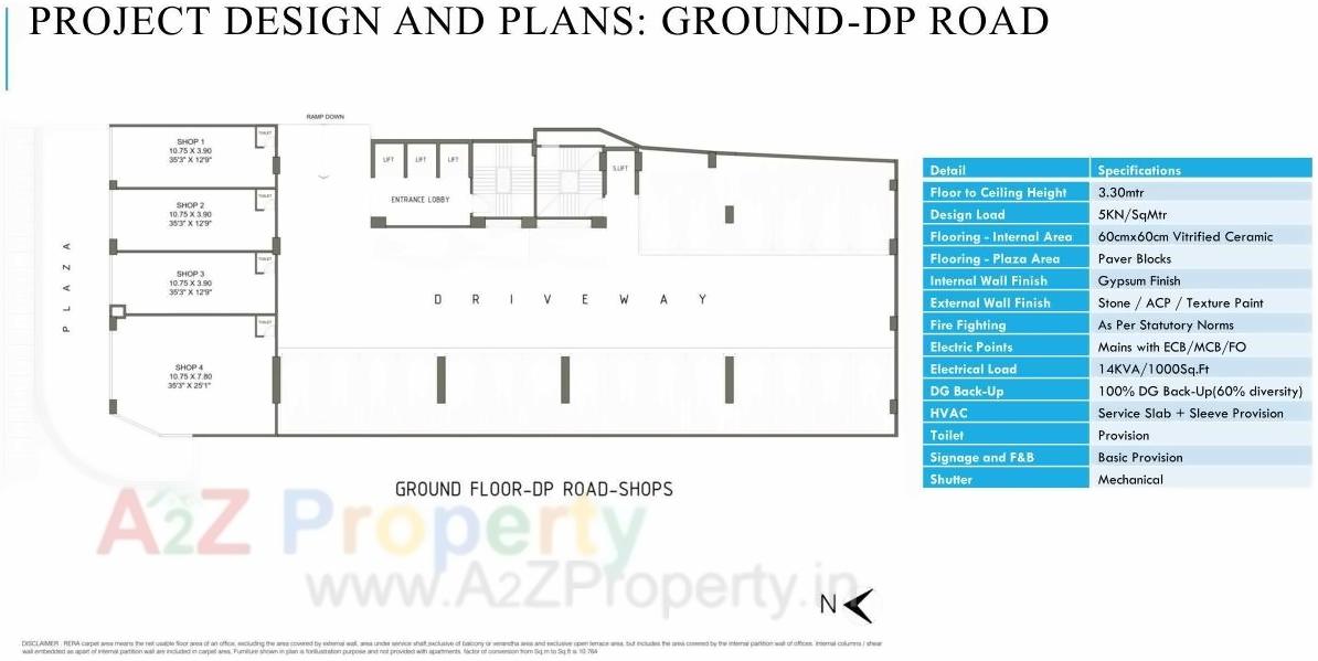 Layout of real estate project Axis Centra located at Baner, Pune, Maharashtra