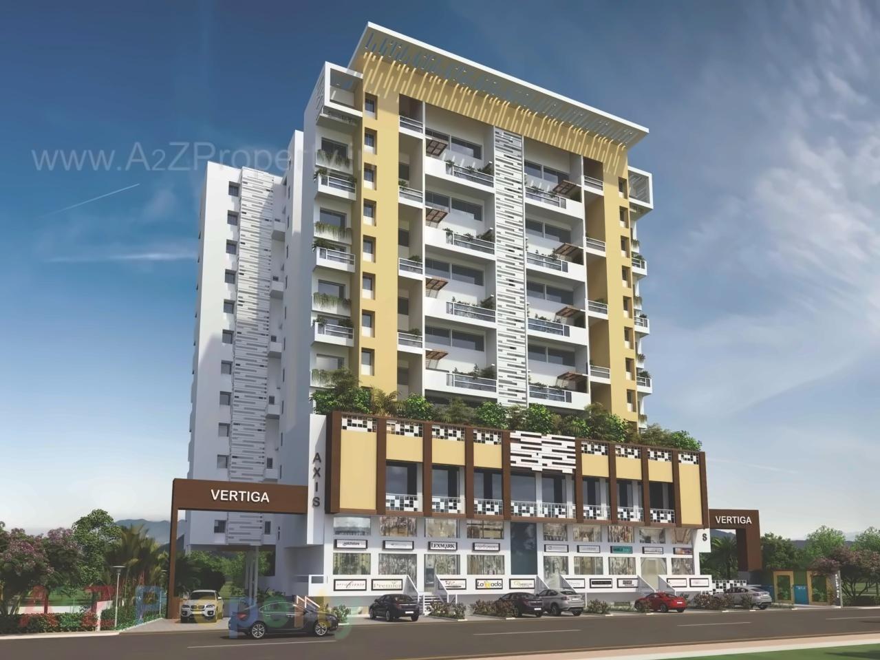 3D Elevation of real estate project Axis Vertiga located at Mohammadwadi, Pune, Maharashtra