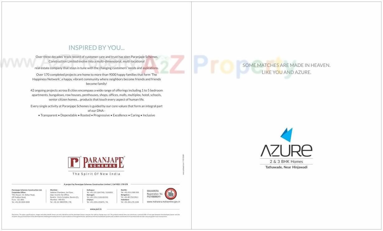  of real estate project Azure   A,c,d,e located at Tathwade, Pune, Maharashtra