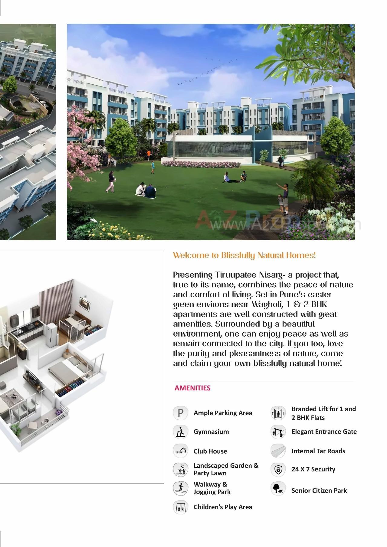 3D Elevation of real estate project Balaji Nisarg located at Shiraswadi, Pune, Maharashtra