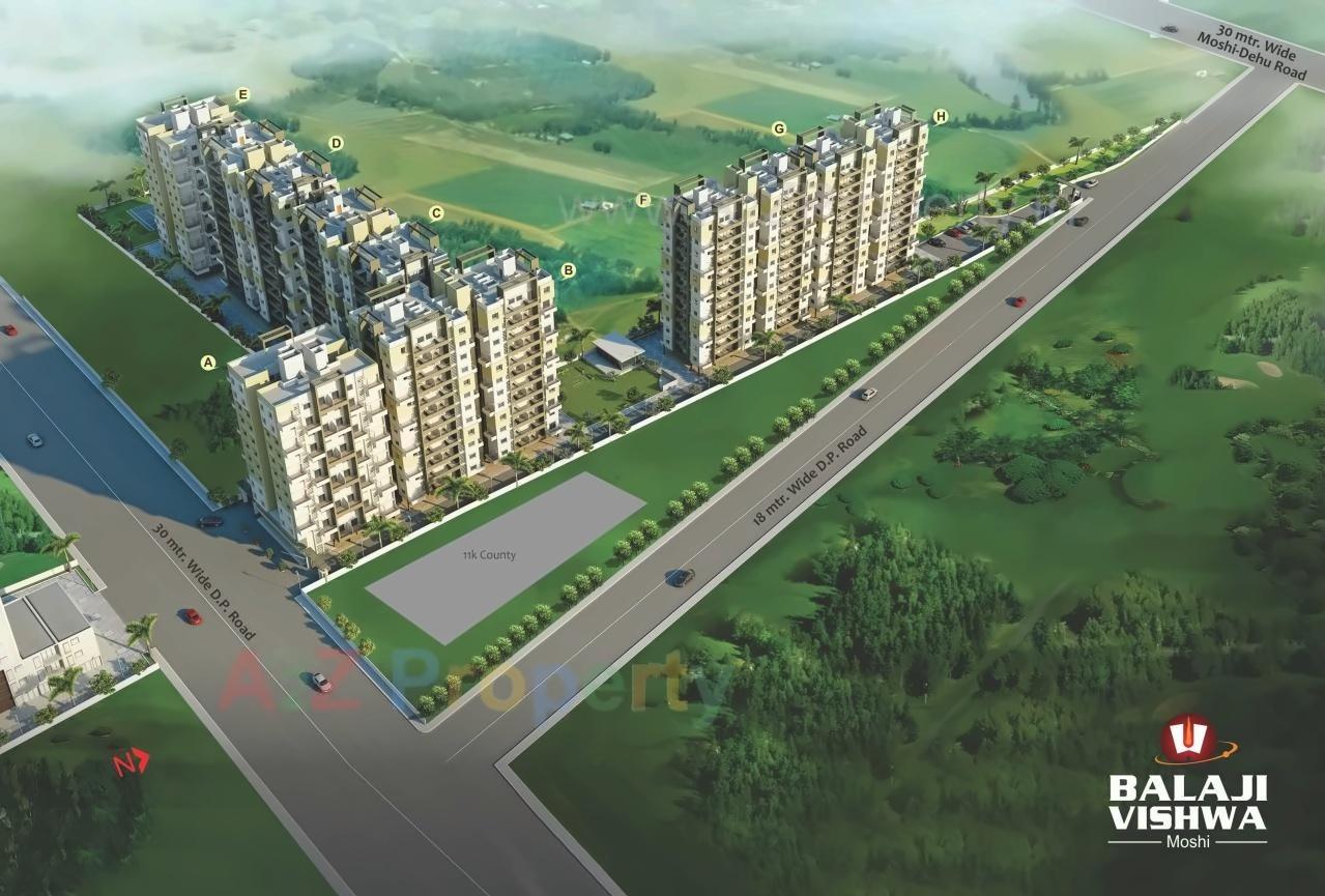 3D Elevation of real estate project Balaji Vishwa located at Pune-m-corp, Pune, Maharashtra